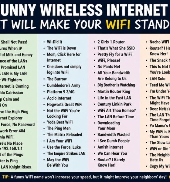 funny wireless internet names