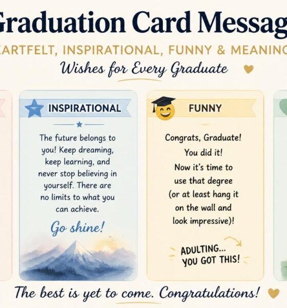 graduation card messages