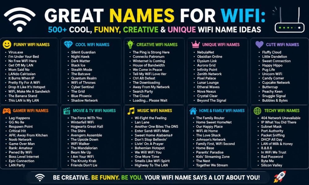 great names for wifi