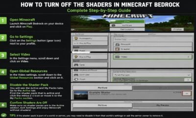 how do i turn off the shaders in minecraft bedrock