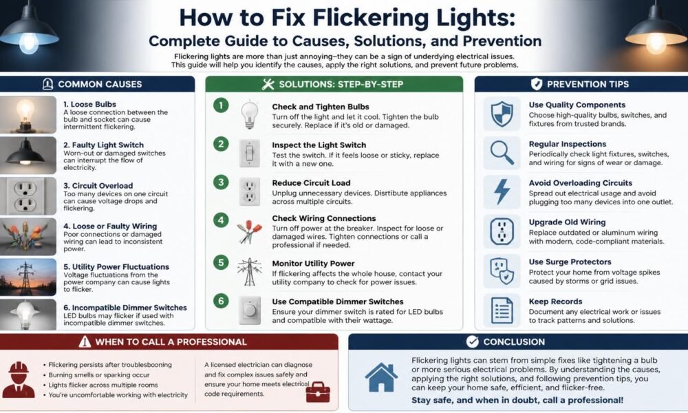 how to fix flickering lights