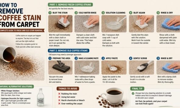 how to remove coffee stain from carpet