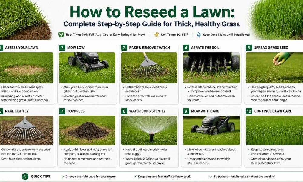 how to reseed a lawn