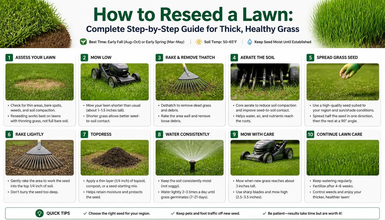 how to reseed a lawn