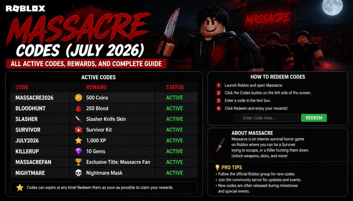 roblox massacre codes