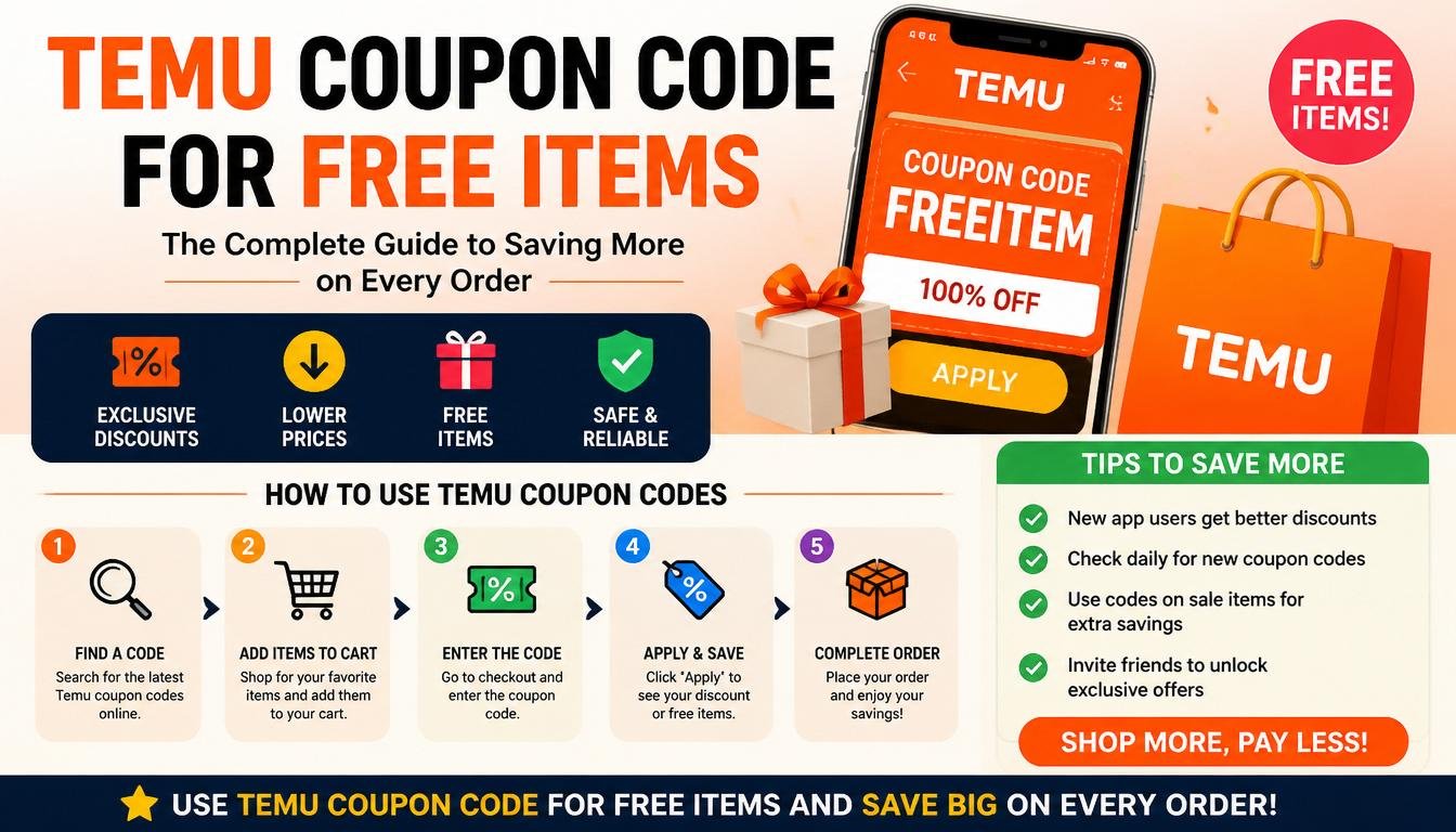 temu coupon code for free items​