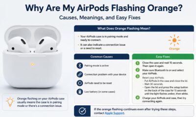 why are my airpods flashing orange​