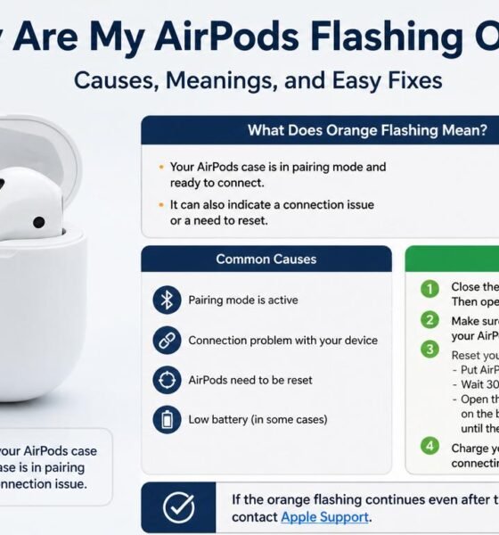 why are my airpods flashing orange​