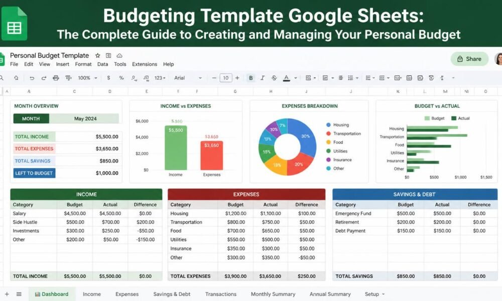 budgeting template google sheets