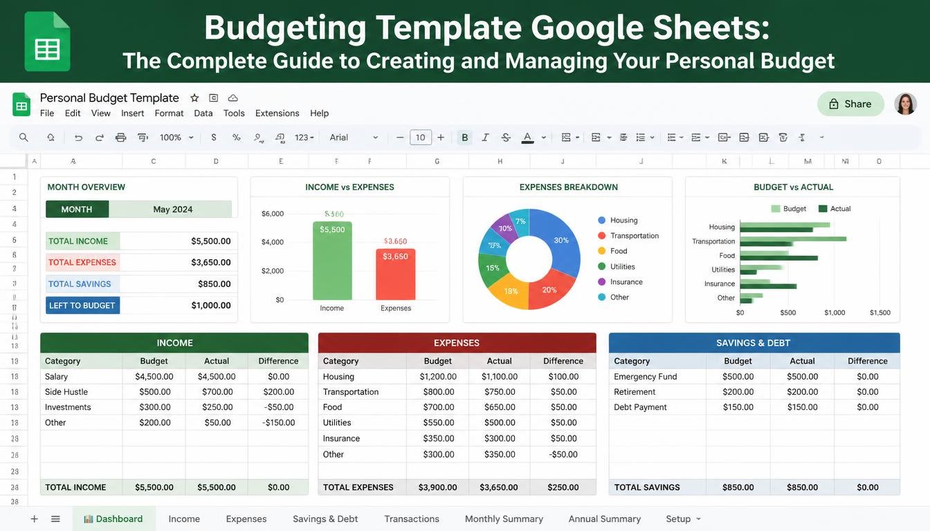 budgeting template google sheets