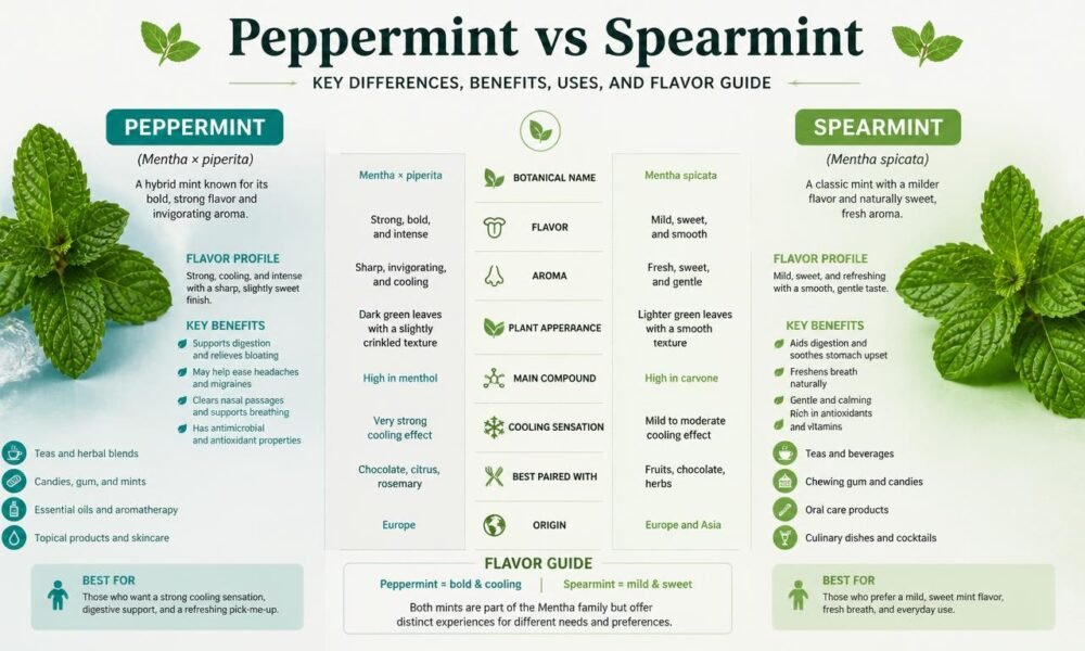 peppermint vs spearmint